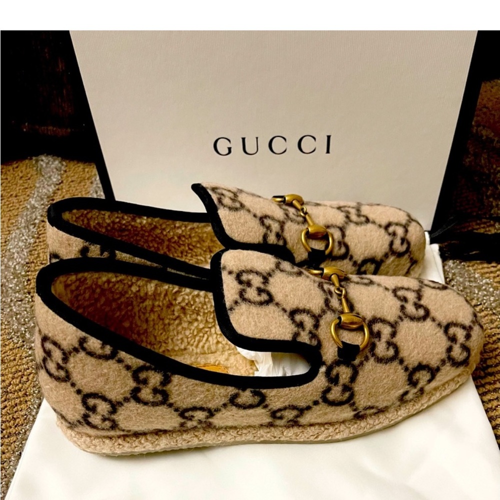 Gucci Wool GG Fria
Horsebit Loafers